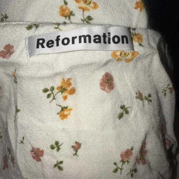 Reformation Small Floral Boho Hippie Colorful Fall Layering Blouse - Picture 2 of 8